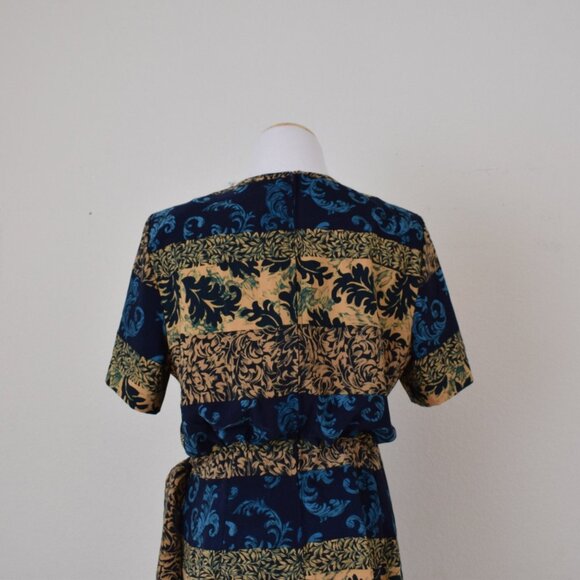Vintage 80s Floral Polyester Wrap Dress By Prophecy By Sag Harbor | size 12 - Picture 7 of 10